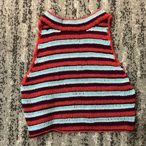 Altar’d State Striped Cropped Sweater Tank - Never Worn, Size S